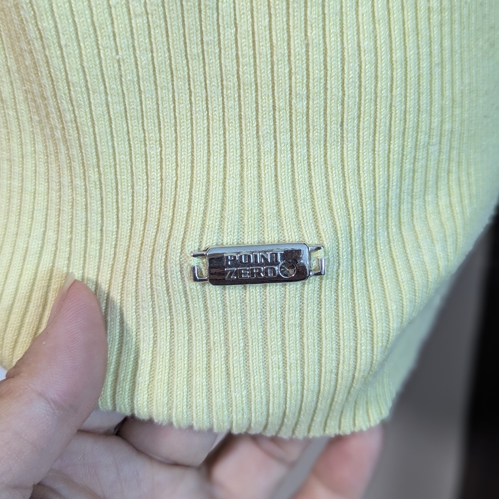 Point Zero Soft Yellow Ribbed Top - Picture 3 of 7
